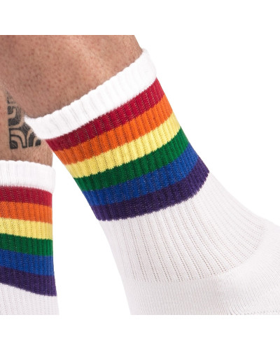 Chaussettes Half Socks Rainbow  Couleur principale:Blanc