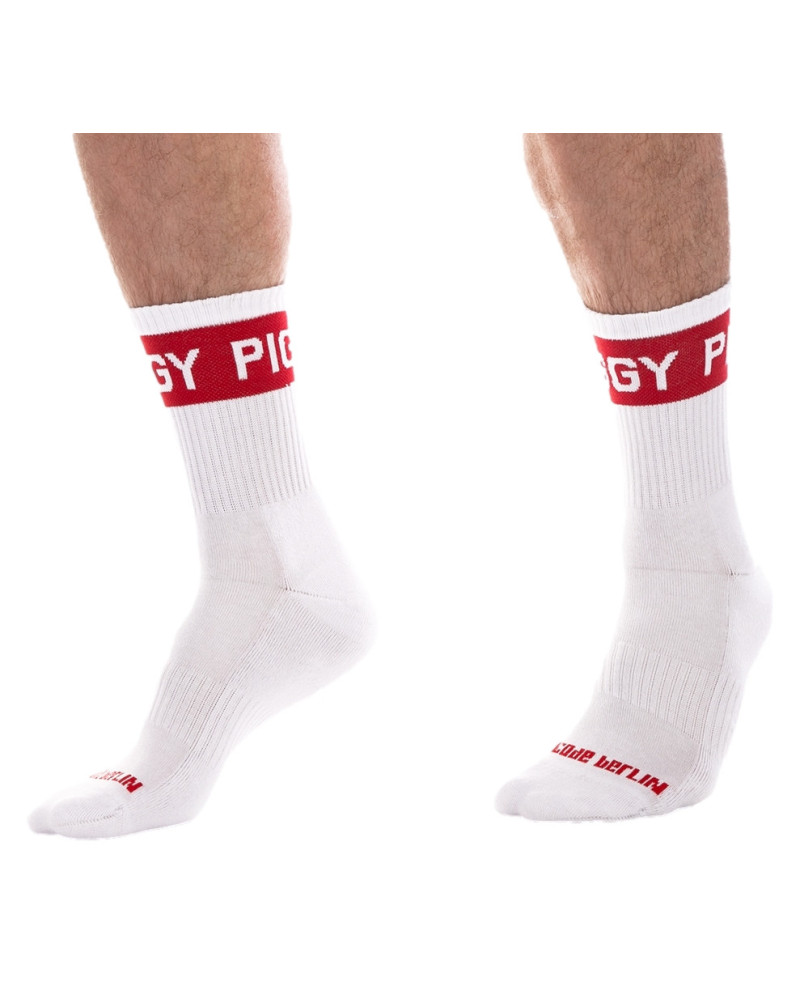 Chaussettes Piggy Fetish Half Socks  Couleur principale:Blanc
