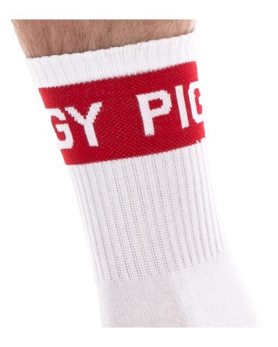 Chaussettes Piggy Fetish Half Socks  Couleur principale:Blanc