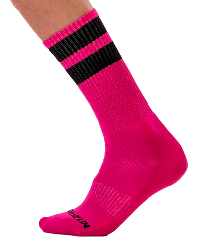 Chaussettes Gym Socks Rose-Noir  Couleur principale:Rose Couleur secondaire:Noir