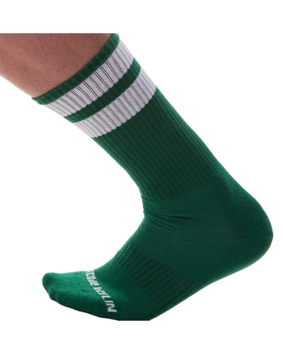 Chaussettes Gym Socks Vert-Blanc  Couleur principale:Vert Couleur secondaire:Blanc