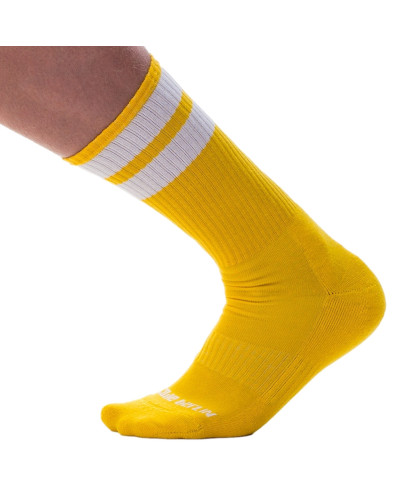 Chaussettes Gym Socks Jaune-Blanc  Couleur principale:Jaune Couleur secondaire:Blanc