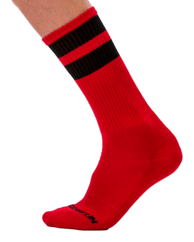 Chaussettes Gym Socks Rouge-Noir  Couleur principale:Rouge Couleur secondaire:Noir