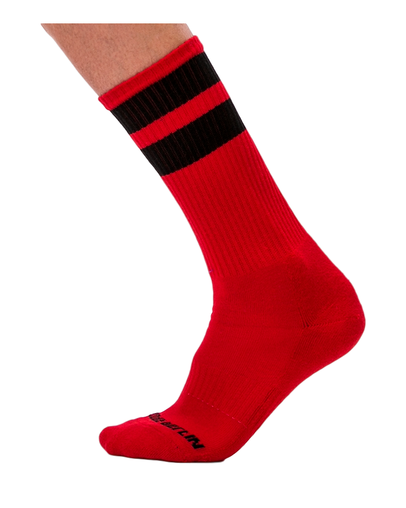 Chaussettes Gym Socks Rouge-Noir  Couleur principale:Rouge Couleur secondaire:Noir