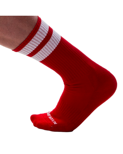 Chaussettes Gym Socks Rouge-Blanc  Couleur principale:Rouge Couleur secondaire:Blanc