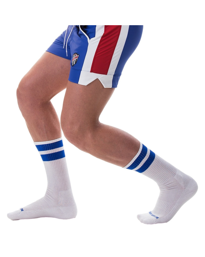 Chaussettes Gym Socks Blanc-Bleu  Couleur principale:Blanc Couleur secondaire:Bleu