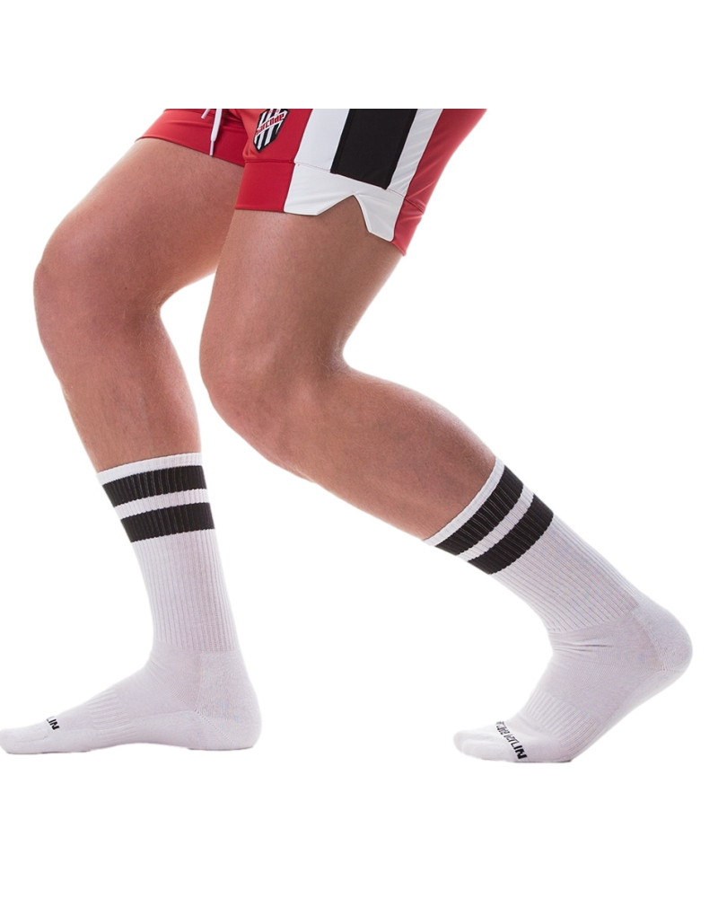 Chaussettes Gym Socks Blanc-Noir  Couleur principale:Blanc Couleur secondaire:Noir