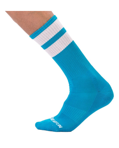 Chaussettes Gym Socks Bleu ciel-Blanc  Couleur principale:Bleu