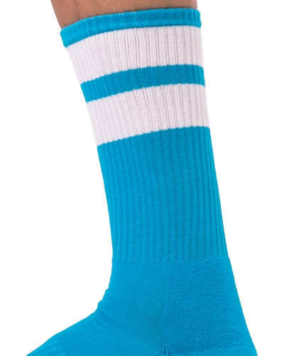 Chaussettes Gym Socks Bleu ciel-Blanc  Couleur principale:Bleu