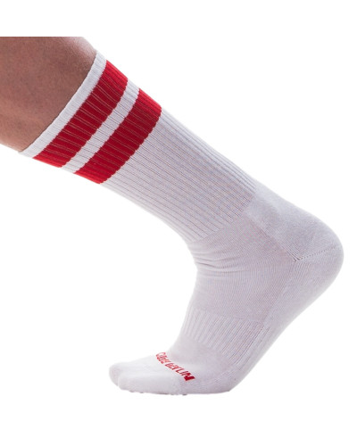 Chaussettes Gym Socks Blanc-Rouge  Couleur principale:Blanc Couleur secondaire:Rouge