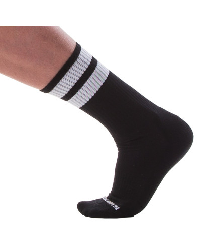 Chaussettes Gym Socks Noir-Blanc  Couleur principale:Noir Couleur secondaire:Blanc