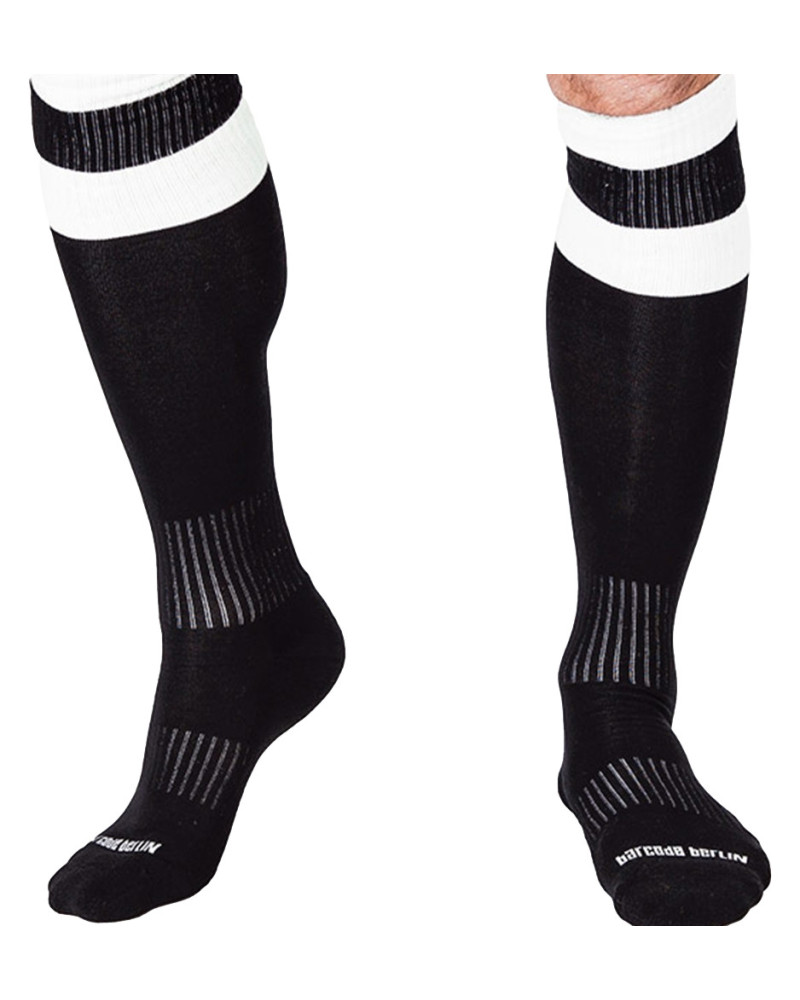 Chaussettes FOOTBALL SOCKS Noir-Blanc  Couleur principale:Noir Couleur secondaire:Blanc