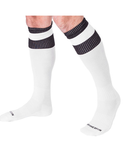 Chaussettes Football Socks Blanc-Noir  Couleur principale:Blanc Couleur secondaire:Noir