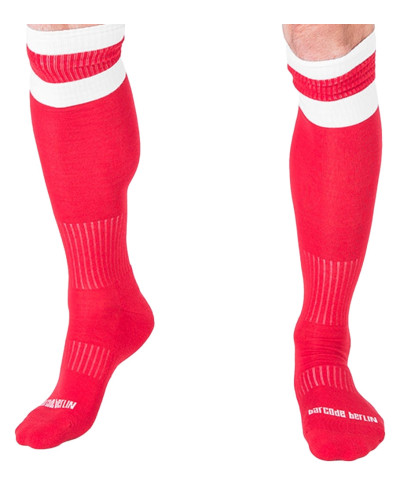 Chaussettes Football Socks Rouge-Blanc  Couleur principale:Rouge Couleur secondaire:Blanc