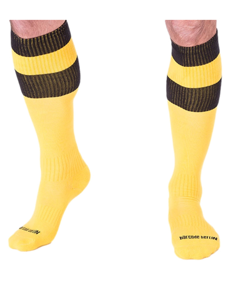 Chaussettes Football Socks Jaune-Noir  Couleur principale:Jaune Couleur secondaire:Noir