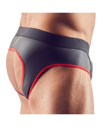 Jockstrap Joy Zip Noir-Rouge  Couleur principale:Noir Couleur secondaire:Rouge