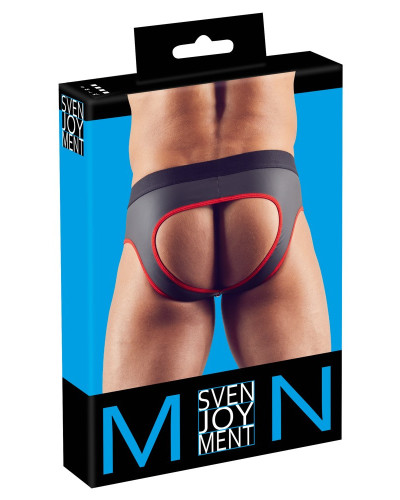 Jockstrap Joy Zip Noir-Rouge  Couleur principale:Noir Couleur secondaire:Rouge