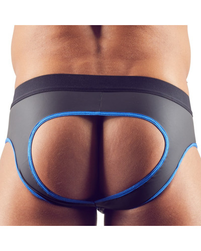 Jockstrap Joy Zip Noir-Bleu  Couleur principale:Noir Couleur secondaire:Bleu