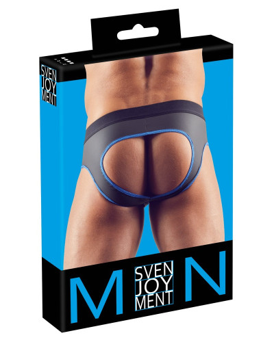 Jockstrap Joy Zip Noir-Bleu  Couleur principale:Noir Couleur secondaire:Bleu