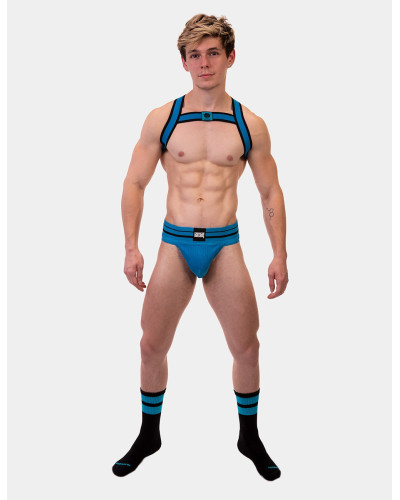 Chaussettes Gym Socks Noir-Bleu fluo  Couleur principale:Noir Couleur secondaire:Bleu
