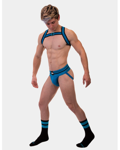 Chaussettes Gym Socks Noir-Bleu fluo  Couleur principale:Noir Couleur secondaire:Bleu