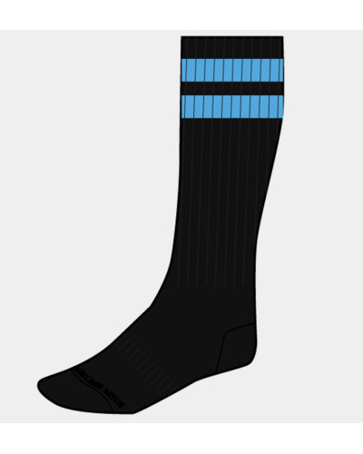 Chaussettes Gym Socks Noir-Bleu fluo  Couleur principale:Noir Couleur secondaire:Bleu