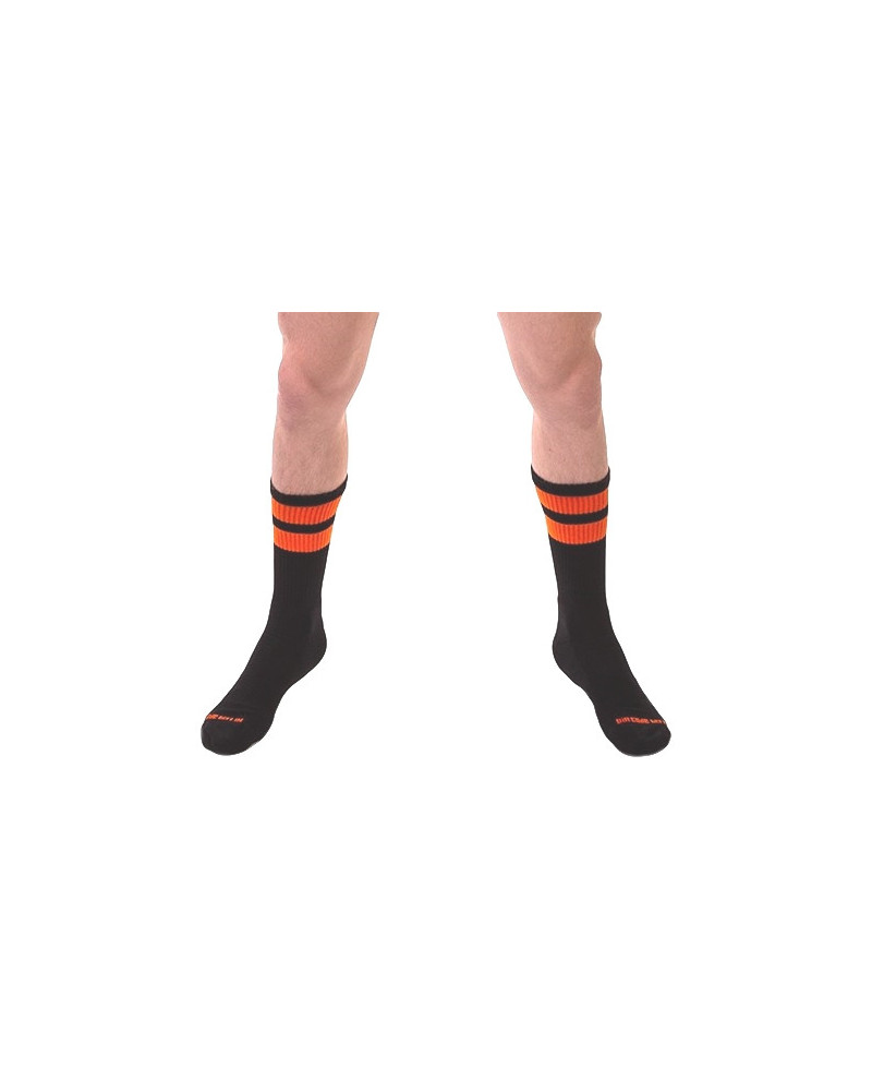 Chaussettes Gym Socks Noir-Orange fluo  Couleur principale:Noir Couleur secondaire:Orange