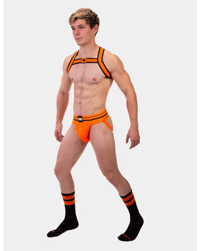 Chaussettes Gym Socks Noir-Orange fluo  Couleur principale:Noir Couleur secondaire:Orange
