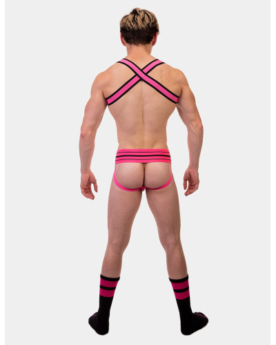 Chaussettes Gym Socks Noir-Rose fluo  Couleur principale:Noir Couleur secondaire:Rose