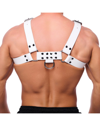 Harnais en cuir Buckle Blanc  Couleur principale:Blanc