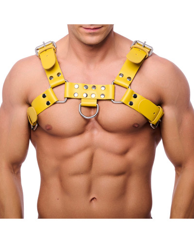 Harnais en cuir Buckle Jaune  Couleur principale:Jaune