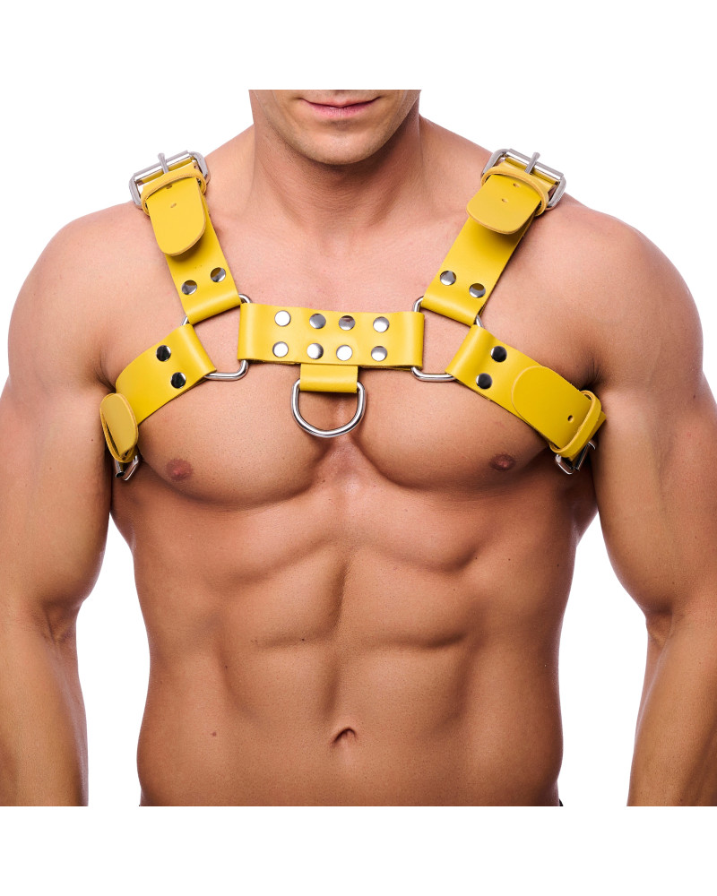 Harnais en cuir Buckle Jaune  Couleur principale:Jaune