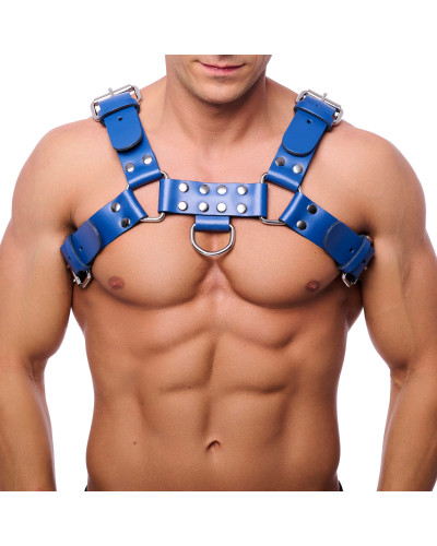 Harnais en cuir Buckle Bleu  Couleur principale:Bleu