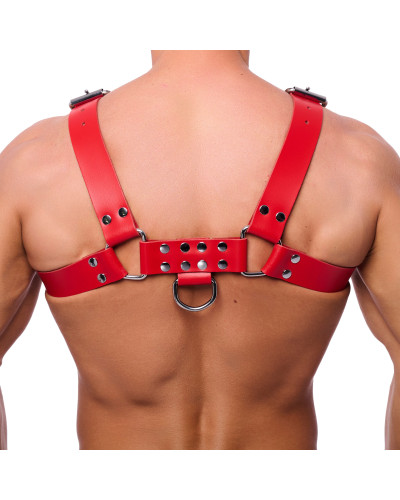 Harnais en cuir Buckle Rouge  Couleur principale:Rouge