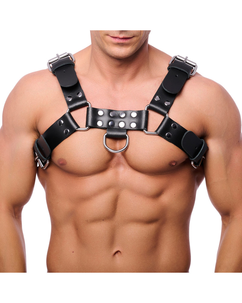 Harnais en cuir Buckle Noir  Couleur principale:Noir