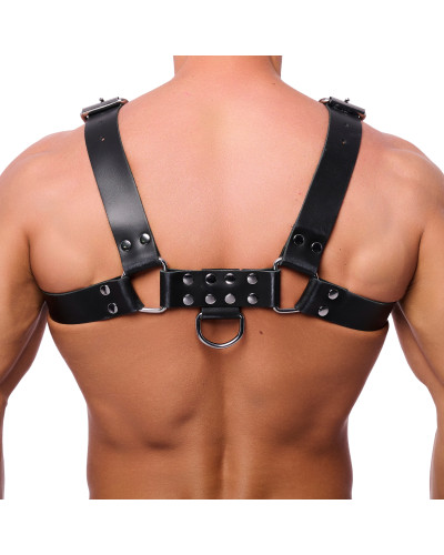 Harnais en cuir Buckle Noir  Couleur principale:Noir