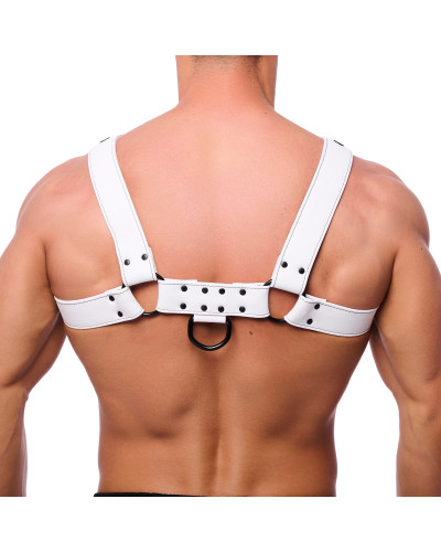 Harnais en cuir Snap Blanc  Couleur principale:Blanc