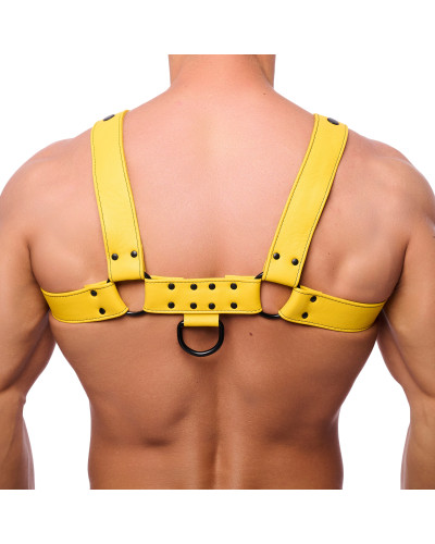 Harnais en cuir Snap Jaune  Couleur principale:Jaune