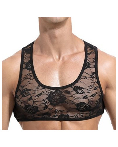 Crop court Dentelle Noir  Couleur principale:Noir