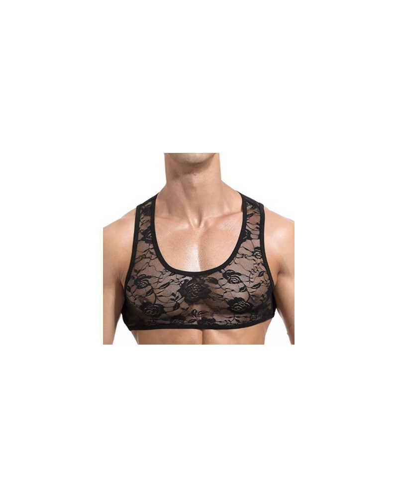 Crop court Dentelle Noir  Couleur principale:Noir