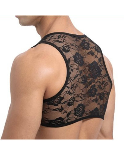 Crop court Dentelle Noir  Couleur principale:Noir