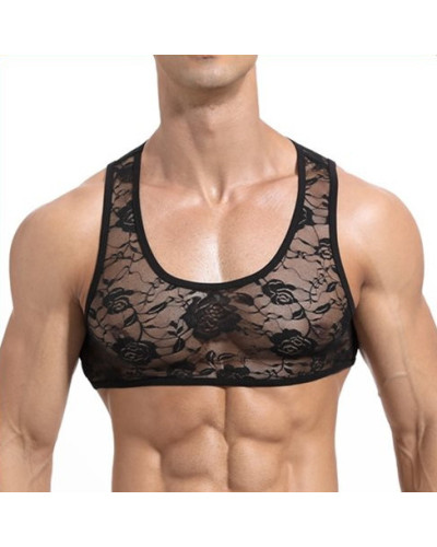 Crop court Dentelle Noir  Couleur principale:Noir