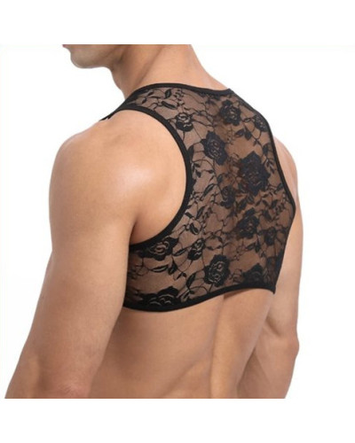 Crop court Dentelle Noir  Couleur principale:Noir