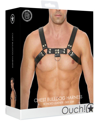 Harnais Chest Bulldog Noir  Couleur principale:Noir