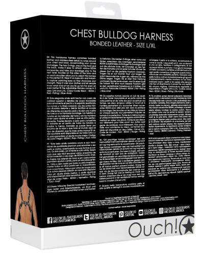 Harnais Chest Bulldog Noir  Couleur principale:Noir
