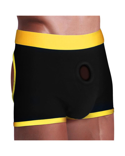 Boxer Bottomless pour Gode Horny Strapon Noir  Couleur principale:Noir