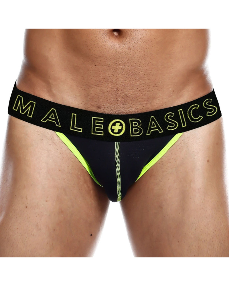 Jockstrap NEON MaleBasics Noir-Jaune  Couleur principale:Noir Couleur secondaire:Jaune