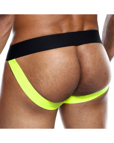 Jockstrap NEON MaleBasics Noir-Jaune  Couleur principale:Noir Couleur secondaire:Jaune