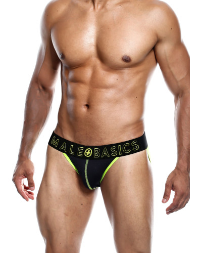 Jockstrap NEON MaleBasics Noir-Jaune  Couleur principale:Noir Couleur secondaire:Jaune