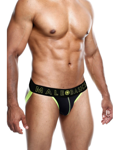 Jockstrap NEON MaleBasics Noir-Jaune  Couleur principale:Noir Couleur secondaire:Jaune